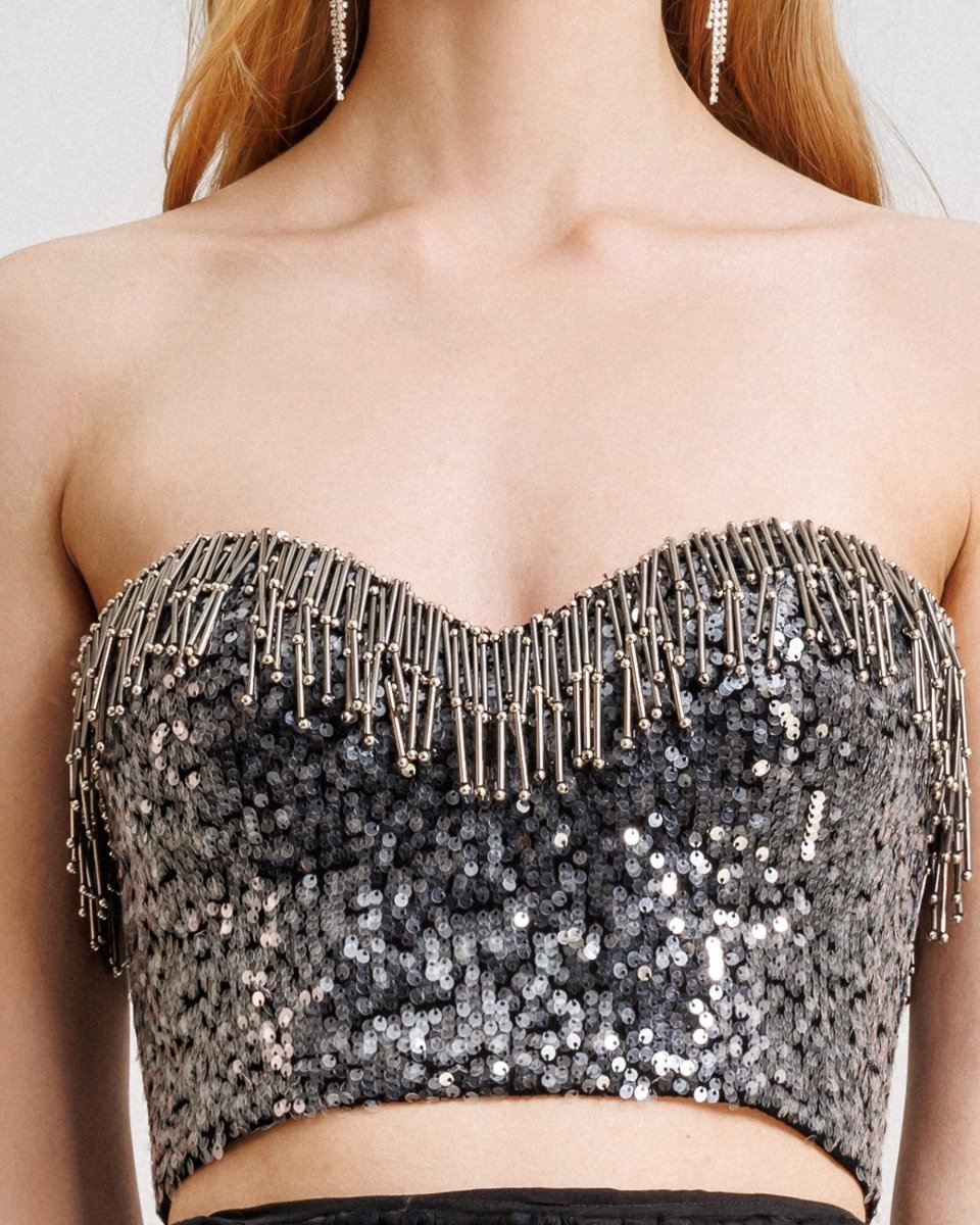 Beaded Sequins Top - Gemy Maalouf