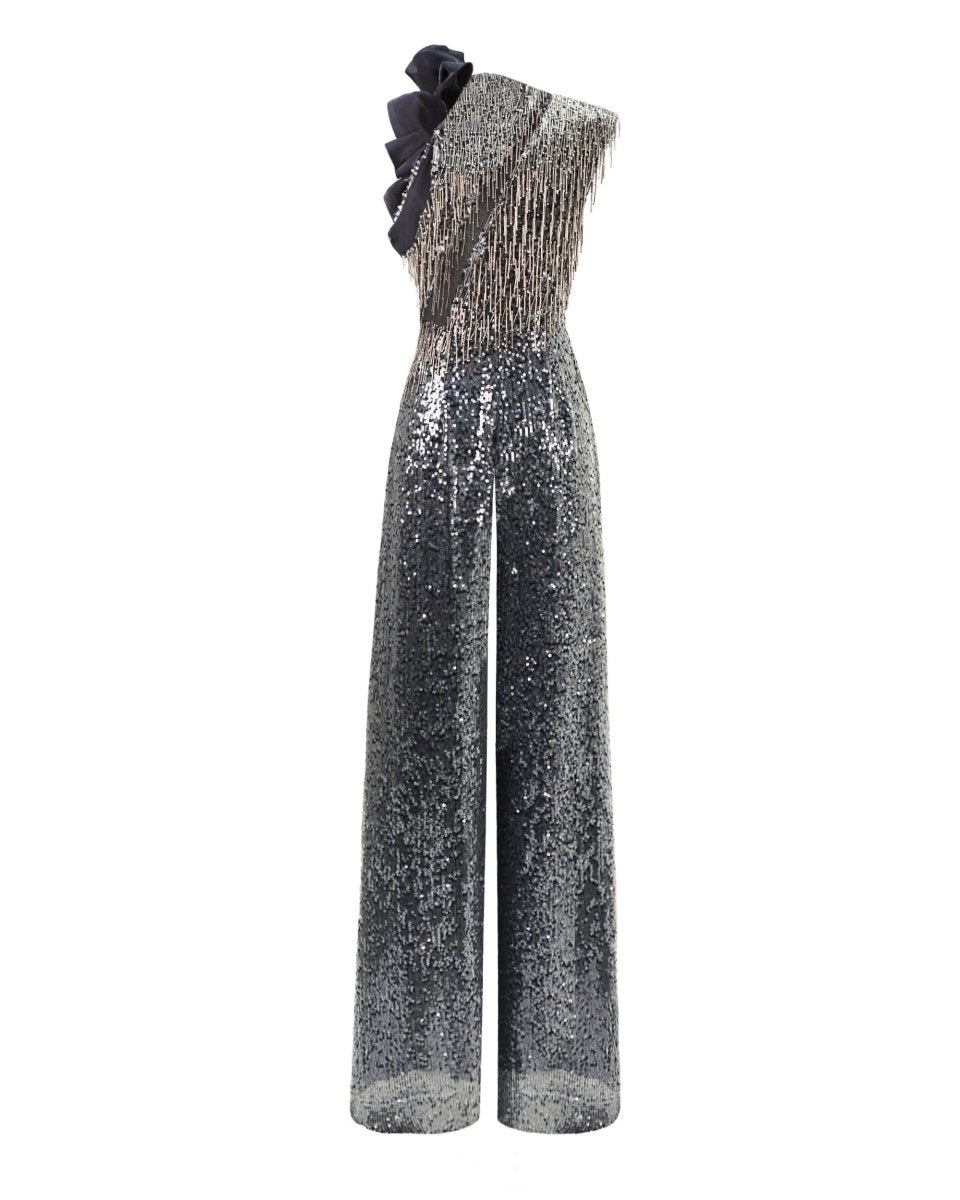 Gemy Maalouf | Evening Wear | Embroidered Sequins Jumpsuit Gemy Maalouf | Evening Wear | Embroidered Sequins Jumpsuit