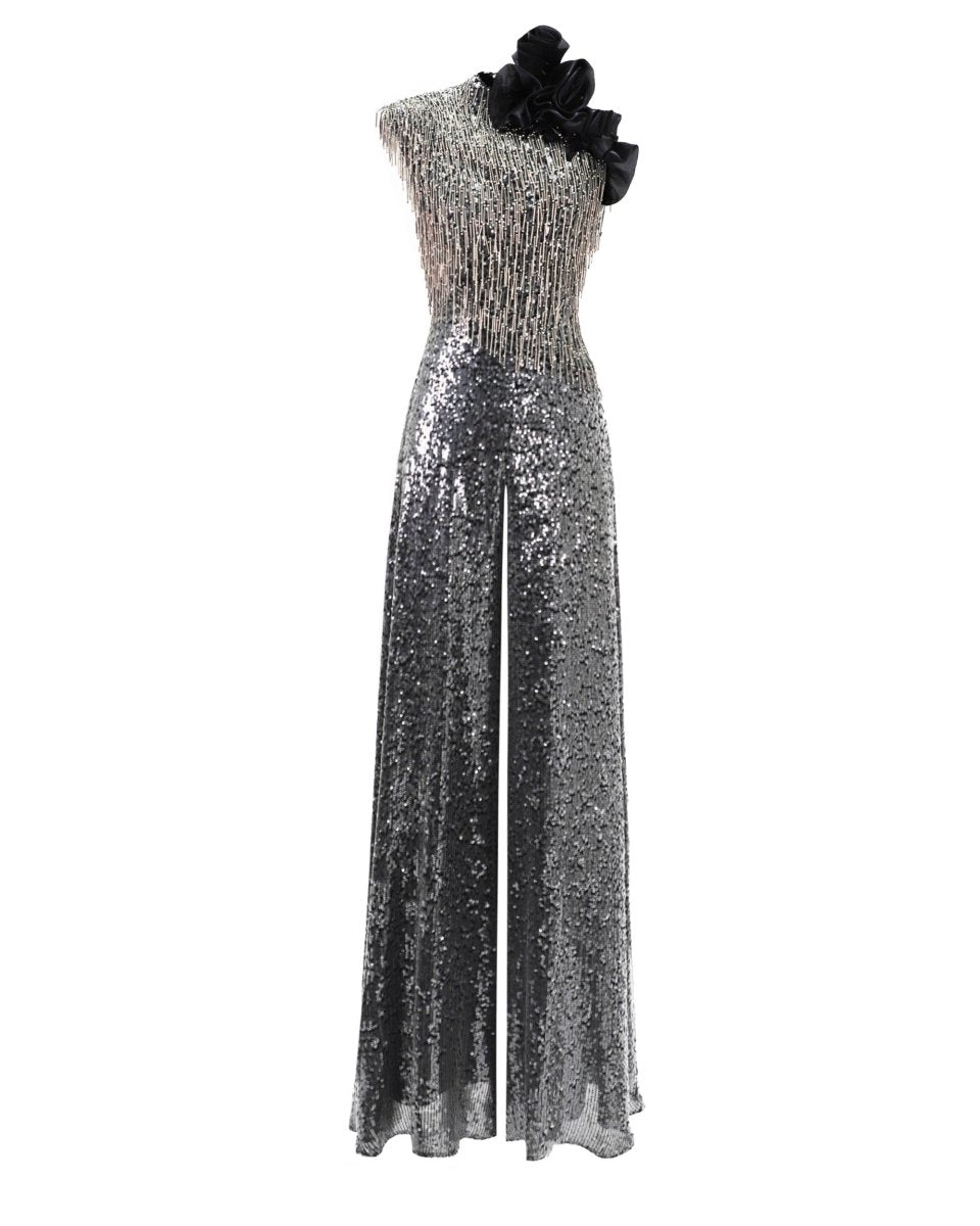 Embroidered Sequins Jumpsuit - Gemy Maalouf