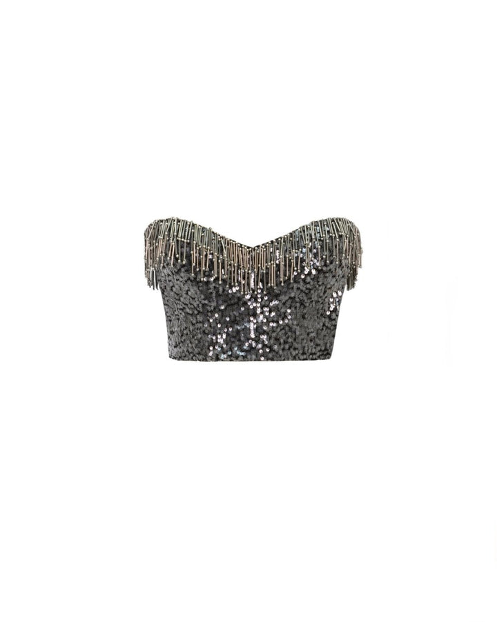 Beaded Sequins Top - Gemy Maalouf