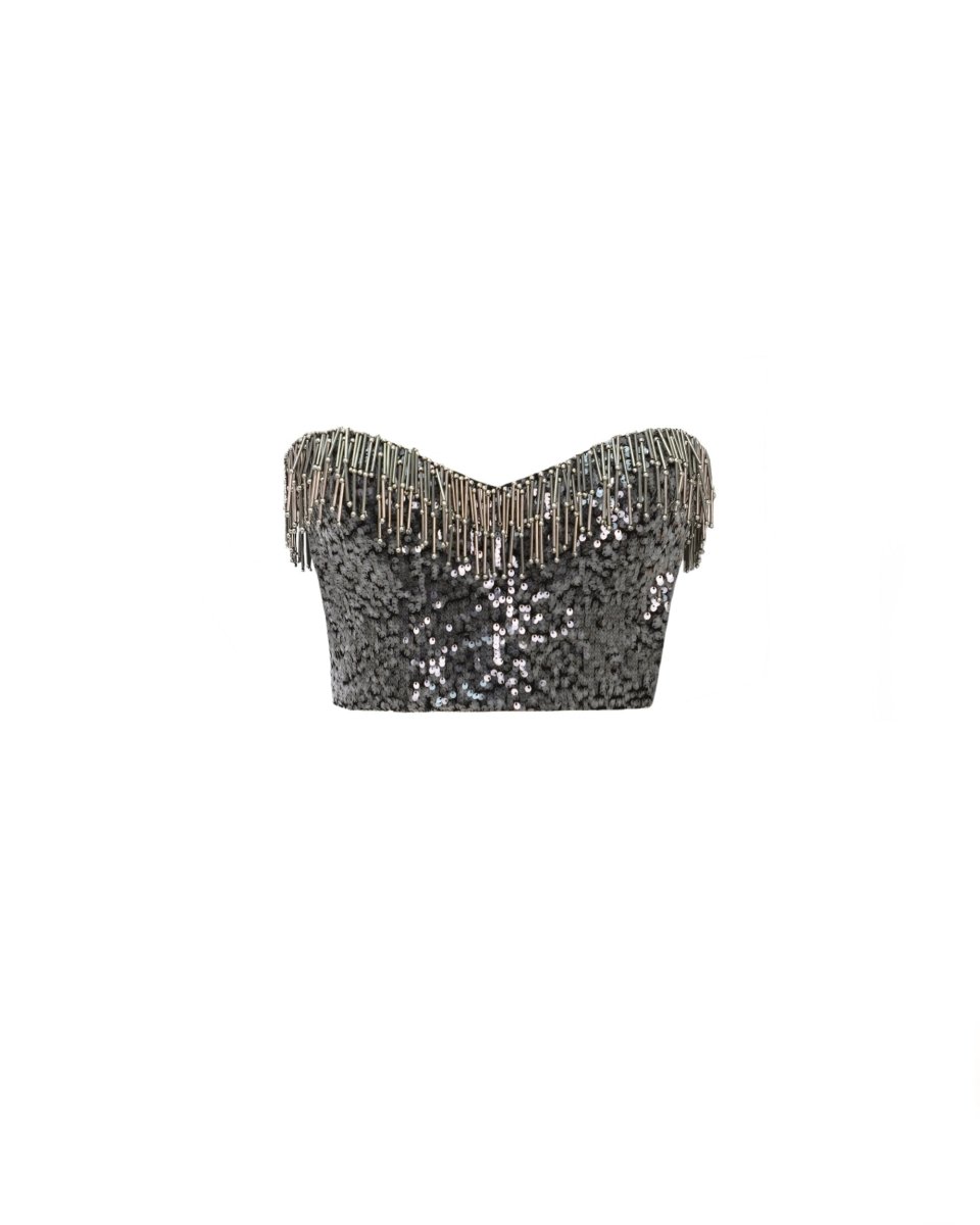 Beaded Sequins Top - Gemy Maalouf