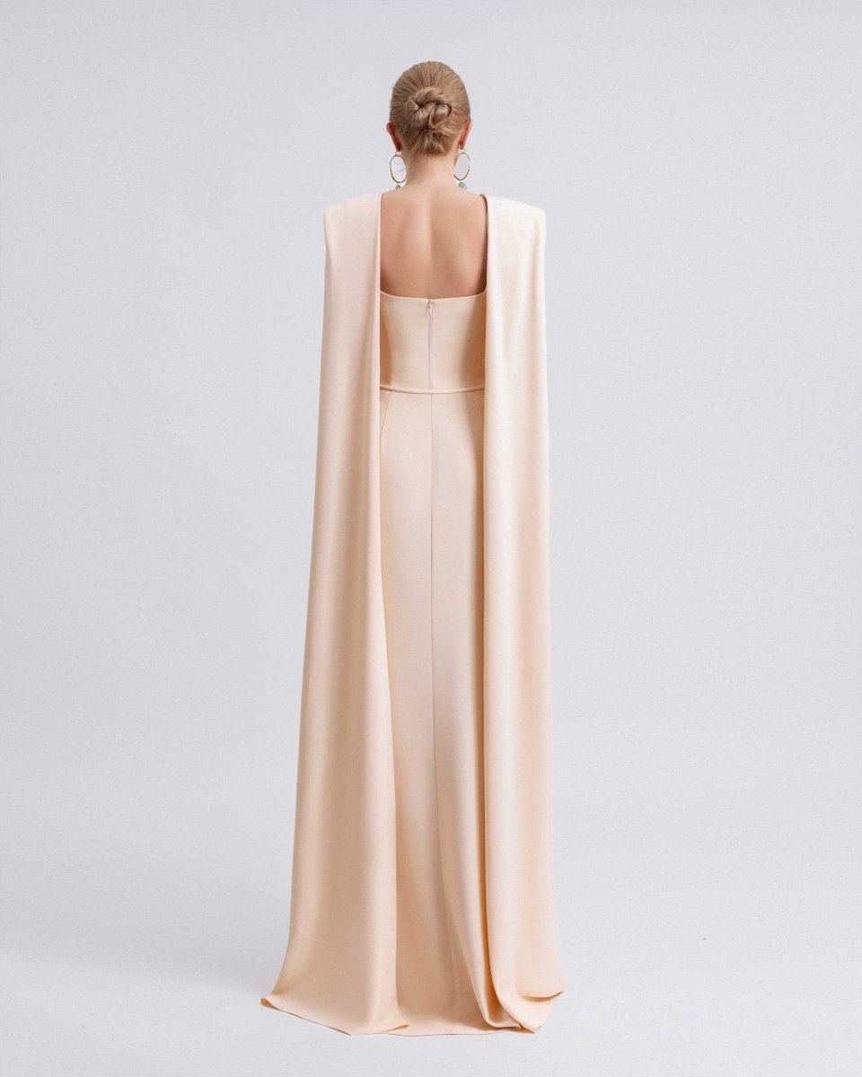 V - Neckline Top with Long Skirt - Gemy Maalouf