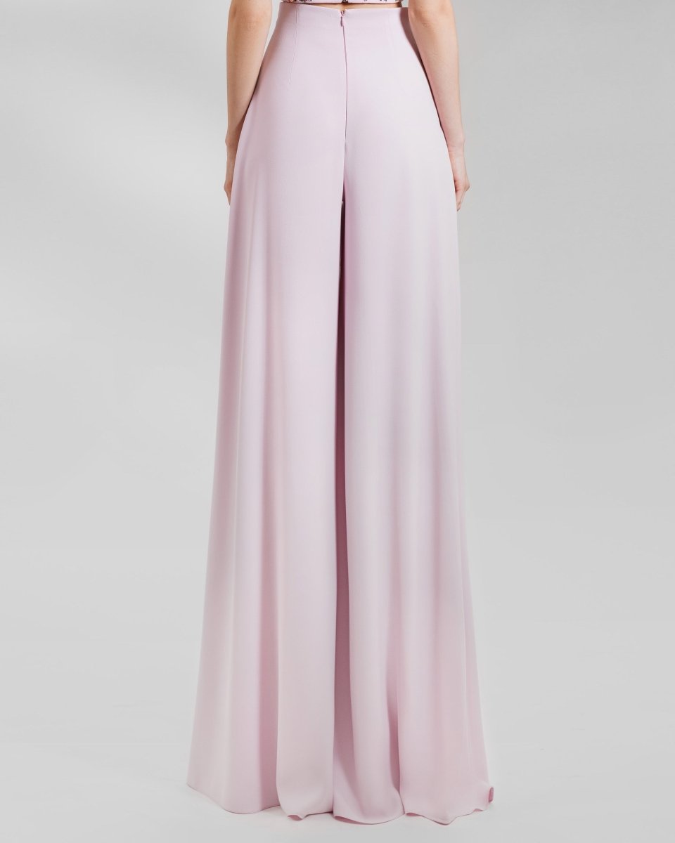 Puffed shoulders Crop Top With Pants - Gemy Maalouf