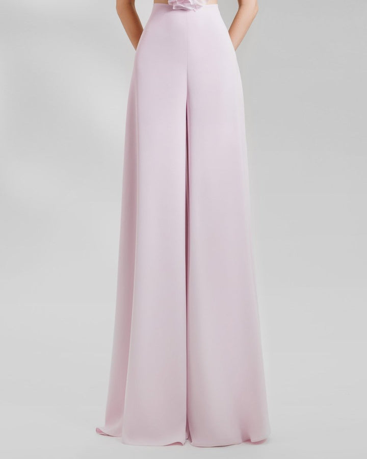 Puffed shoulders Crop Top With Pants - Gemy Maalouf