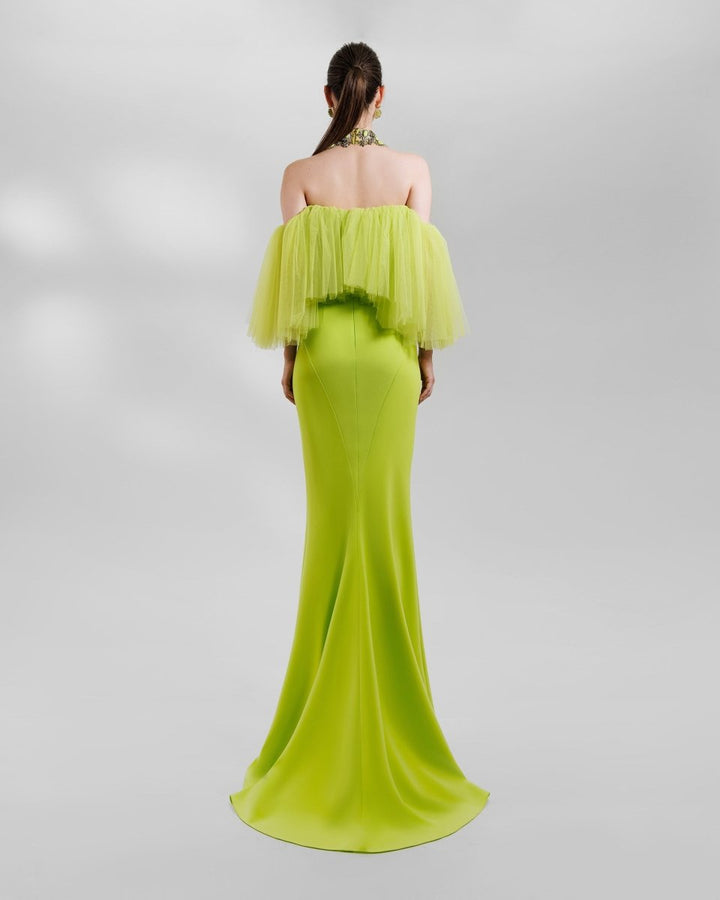 Off - The - Shoulders Top With Long Skirt - Gemy Maalouf