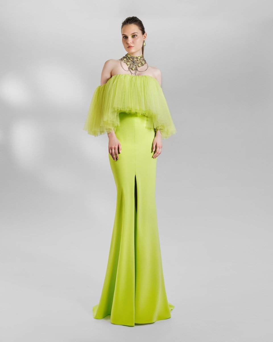 Off - The - Shoulders Top With Long Skirt - Gemy Maalouf