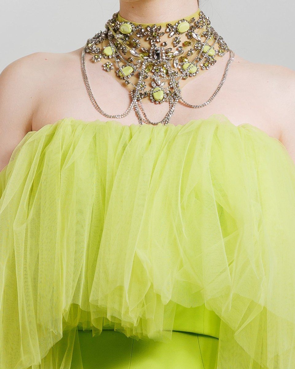 Off - The - Shoulders Top With Long Skirt - Gemy Maalouf