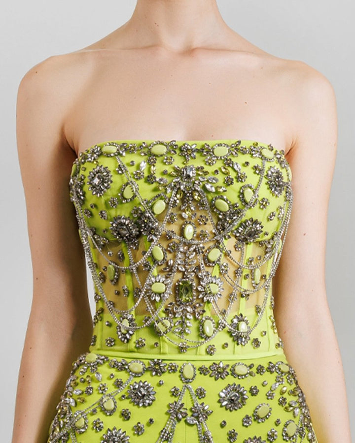 Bejeweled Long Dress - Gemy Maalouf