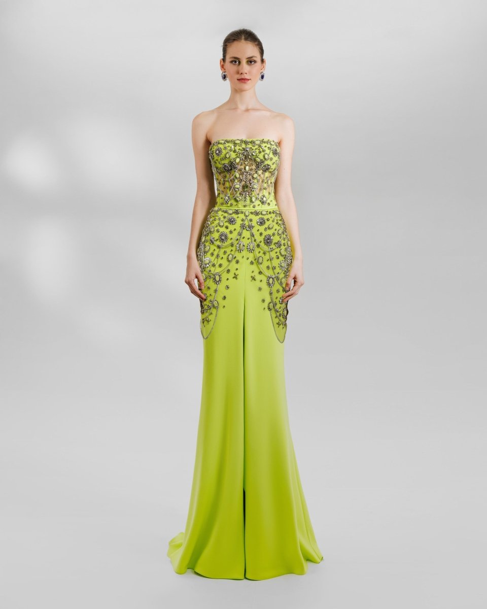 Bejeweled Long Dress - Gemy Maalouf