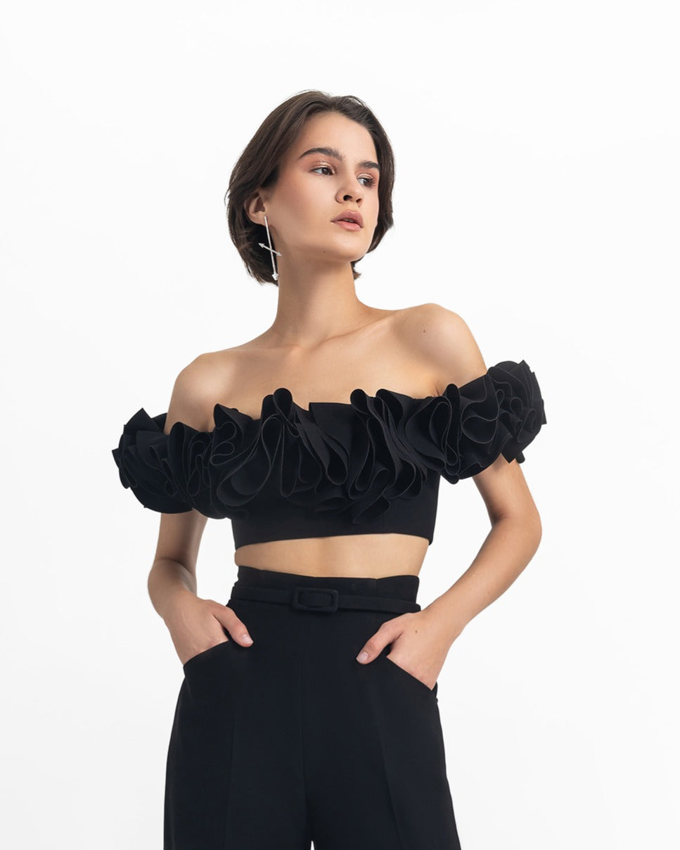 Ruffled Crop Top
