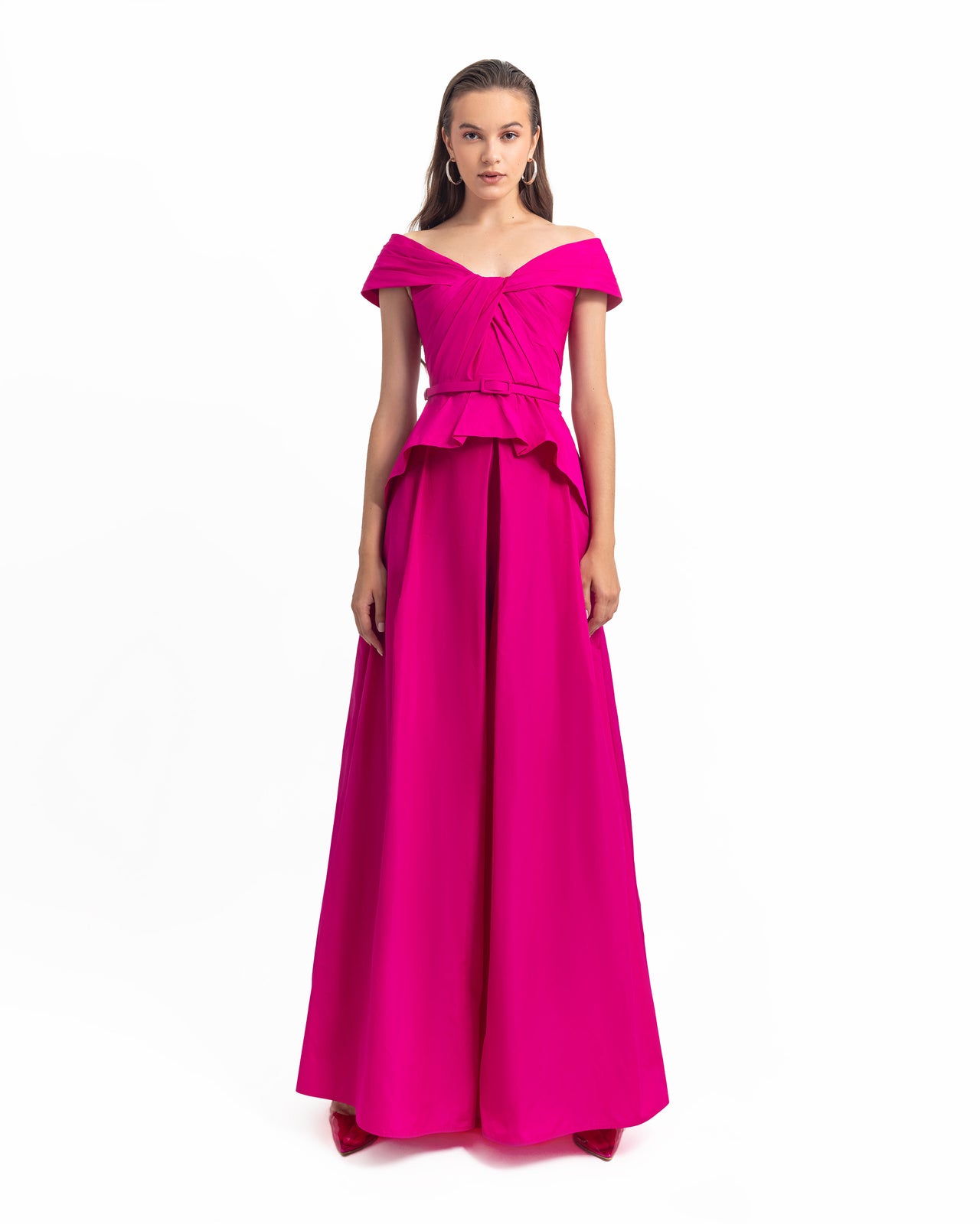 Fuchsia Taffeta Set