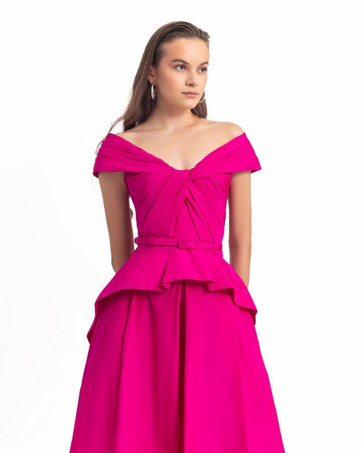 Fuchsia Taffeta Set