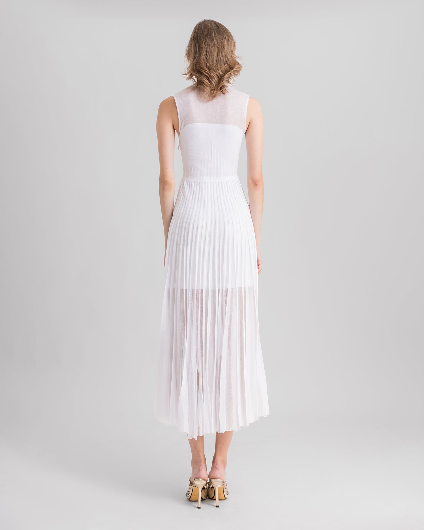 White Heart Shape Design Dress