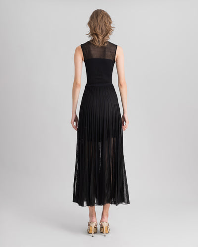 Black Heart Shape Design Knit Dress
