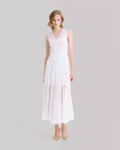 White Heart Shape Design Dress
