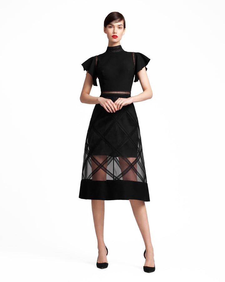 slim fit dress slacks Lilla Cavallo | Aqua Floral Long Sleeve Flowy Mini Dress main image 0