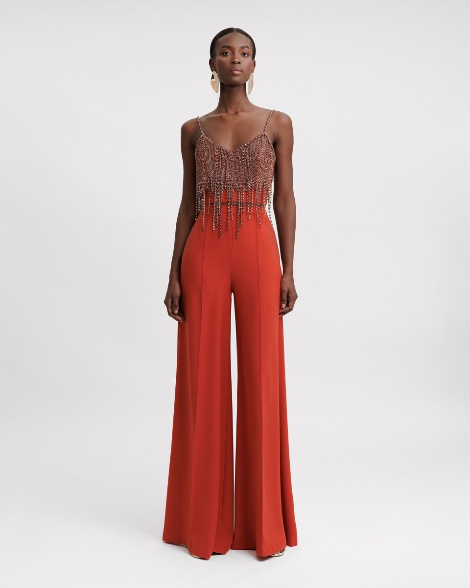 Beaded Cropped Top - Gemy Maalouf