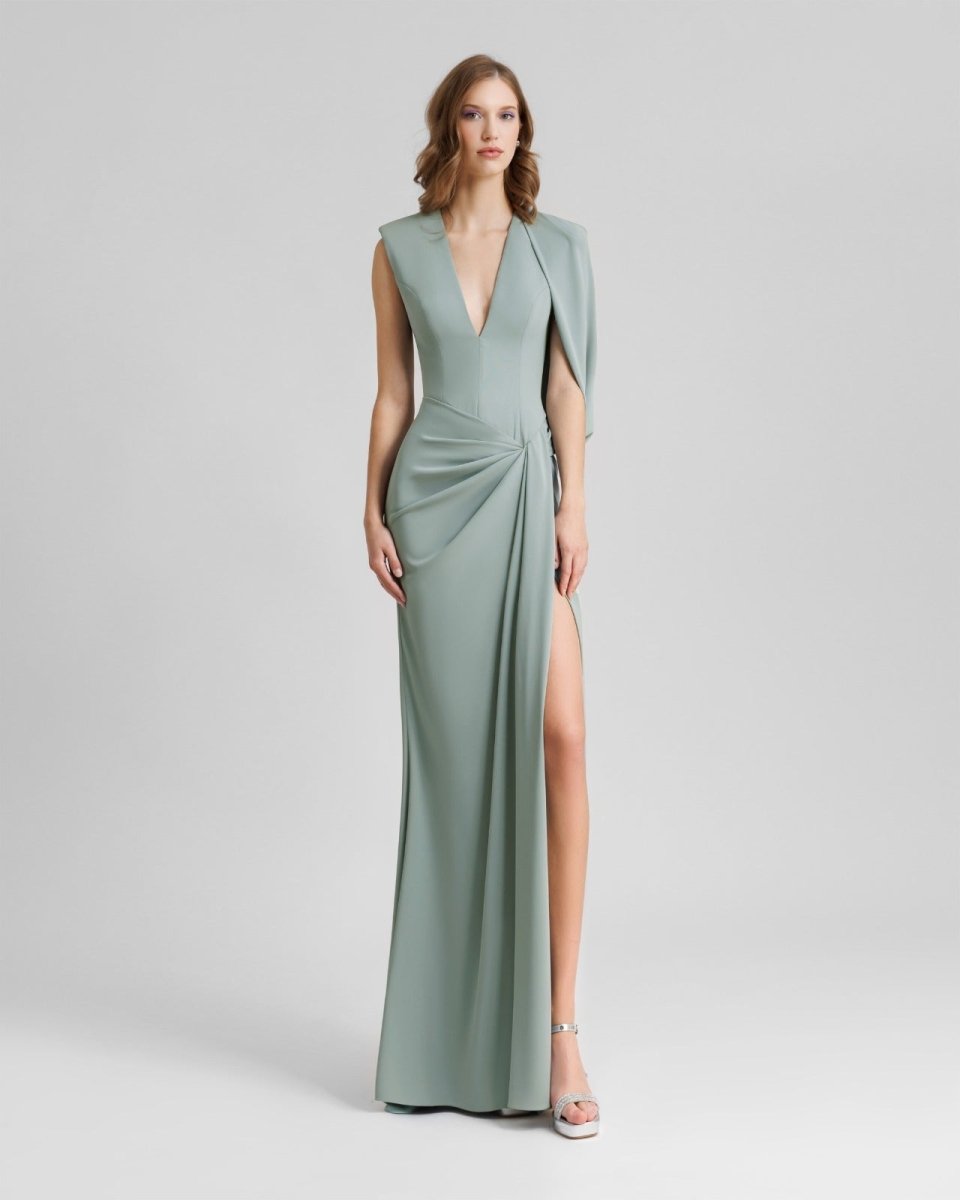 Long Dress With Bolero - Like Sleeve - Gemy Maalouf