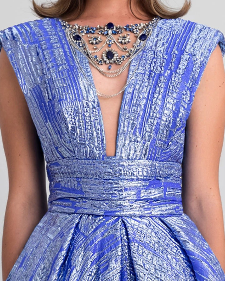 Princess Cut Blue Dress - Gemy Maalouf