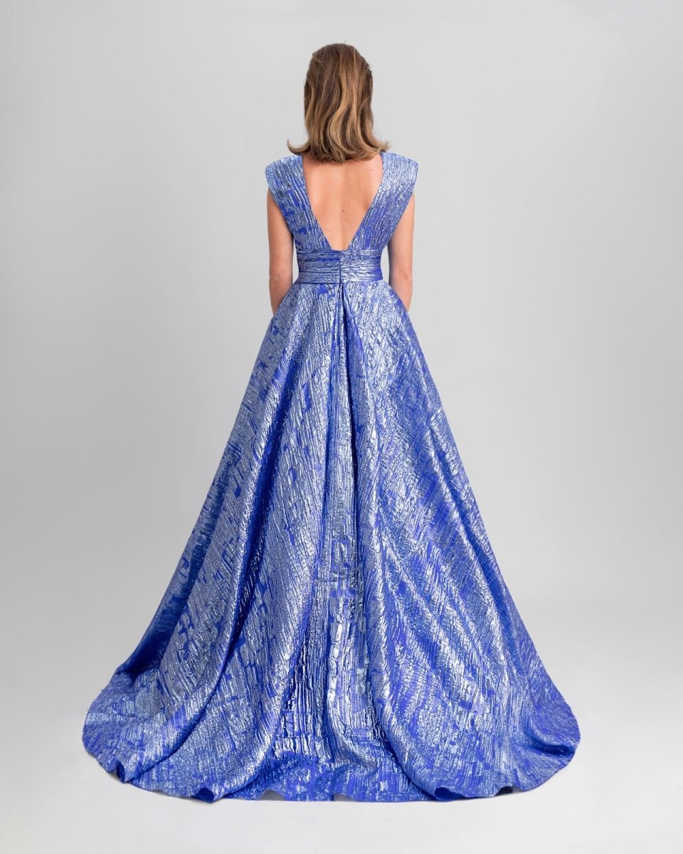 Princess Cut Blue Dress - Gemy Maalouf