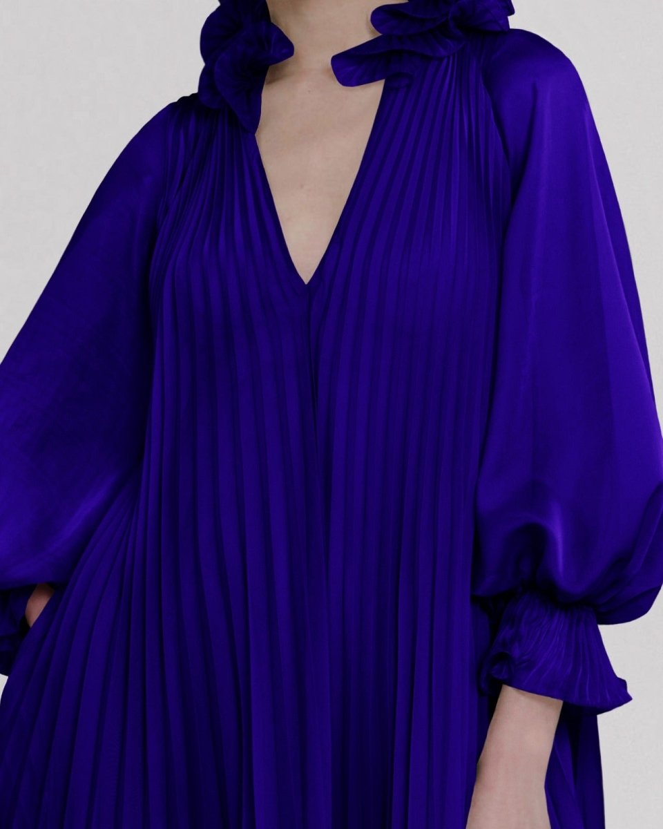 Loose Cut Royal Blue Kaftan - Gemy Maalouf