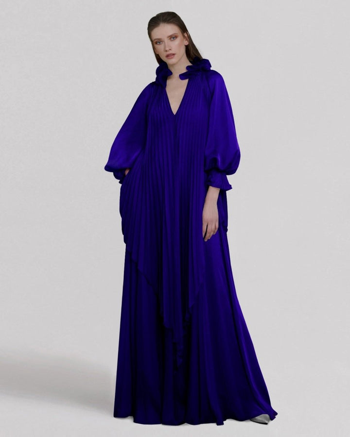 Loose Cut Royal Blue Kaftan - Gemy Maalouf