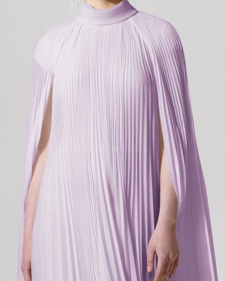 Cape - Like Asymmetrical Lilac Dress - Gemy Maalouf