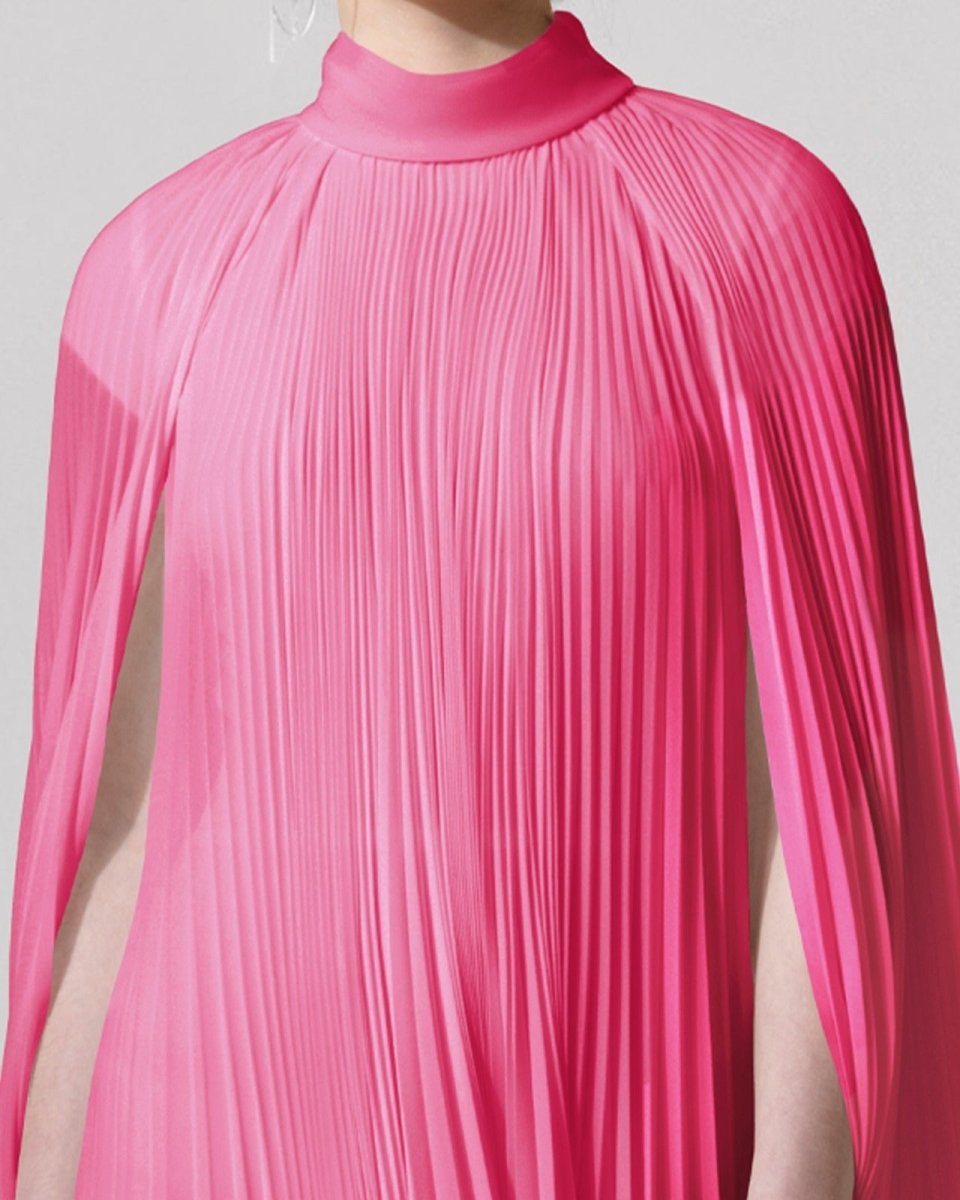 Cape - Like Asymmetrical Candy Pink Dress - Gemy Maalouf