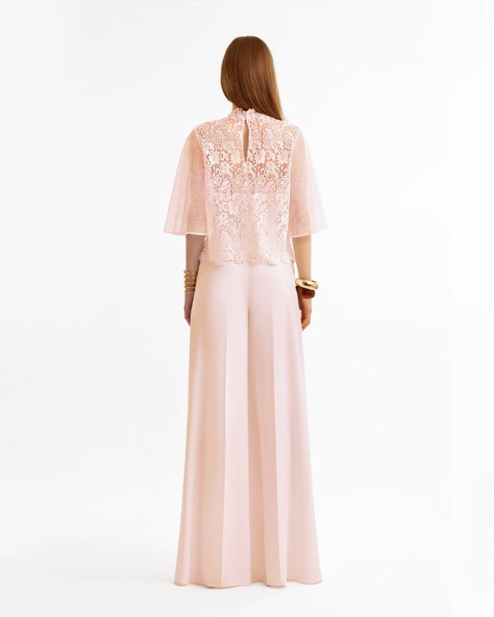 Guipure Top & Flared Pants - Gemy Maalouf