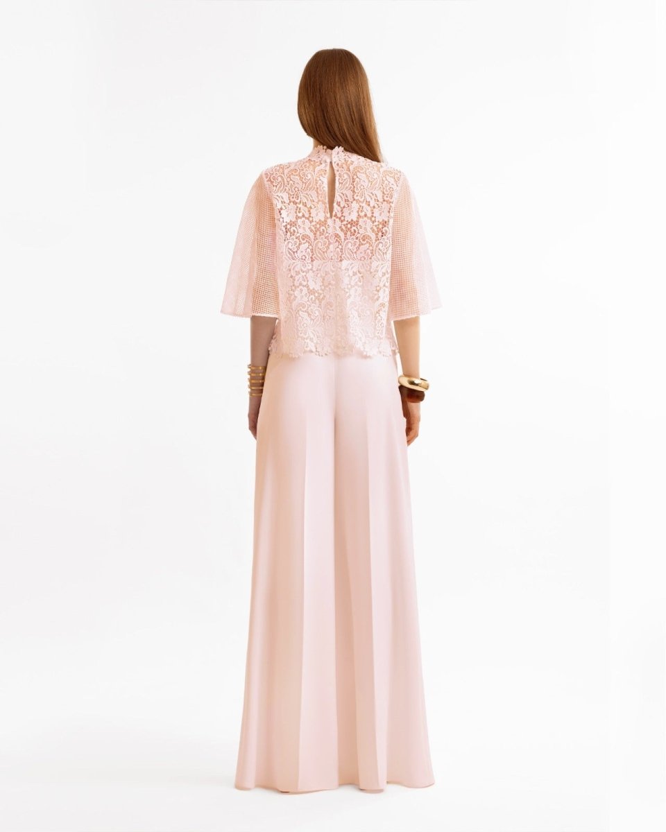 Guipure Top & Flared Pants - Gemy Maalouf