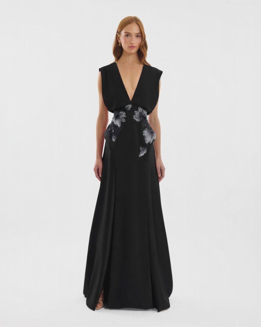 V-Neck Beaded Dress