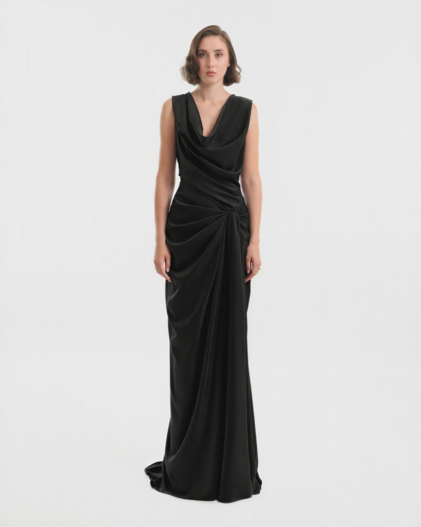 Draped Long Dress