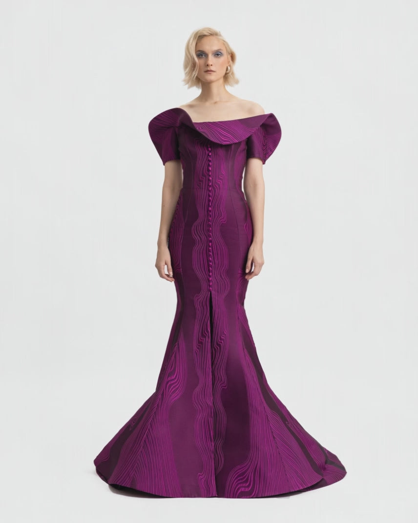 Draped Off-Shoulders Dress