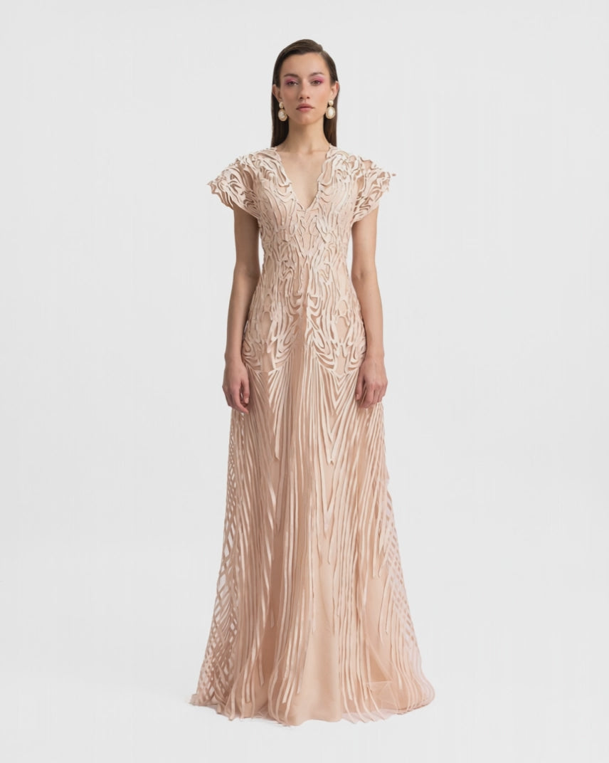 Laser-Cut Embroidery Dress