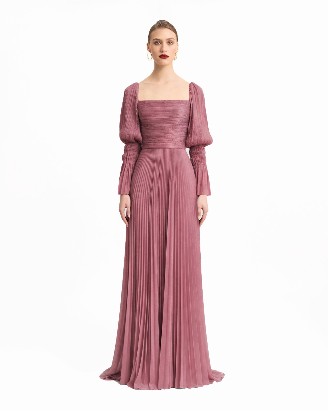 Puff Sleeve and Flowy Skirt Dress
