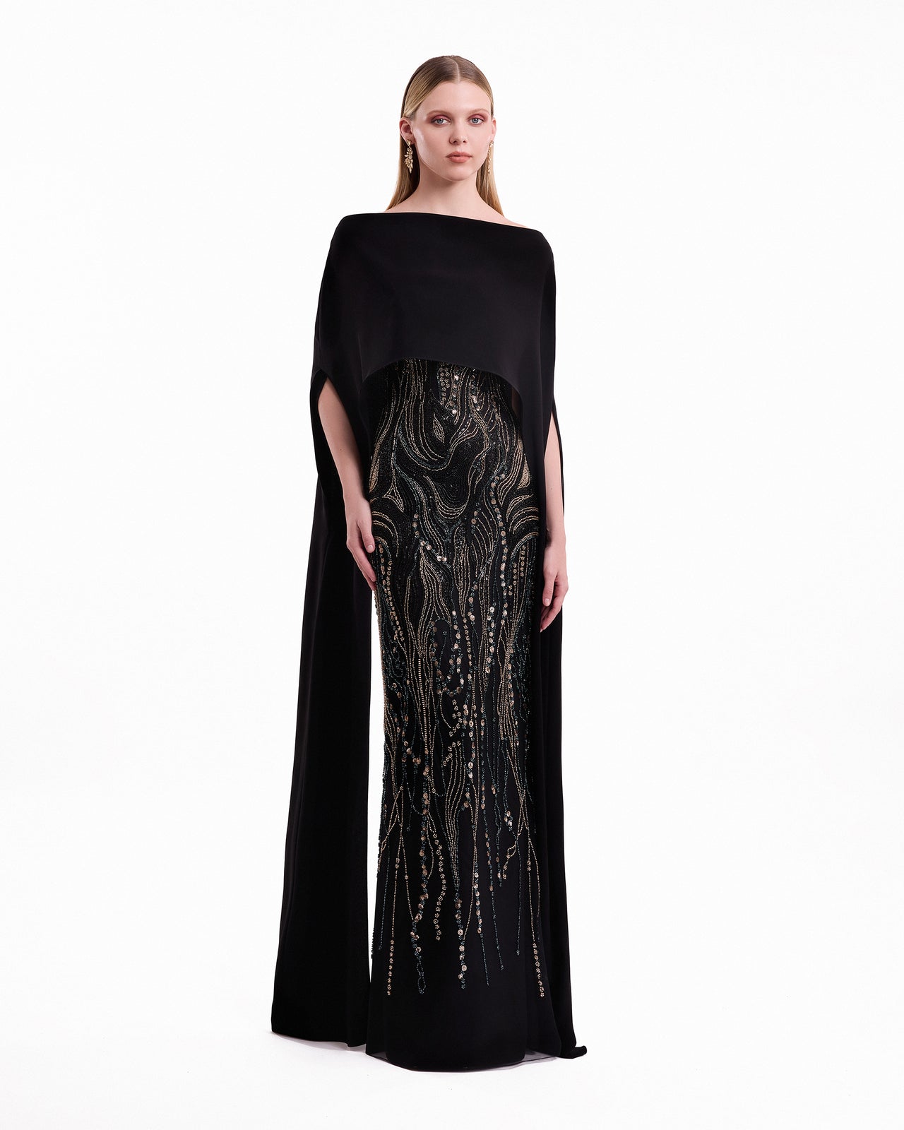 Beaded Cape Dress