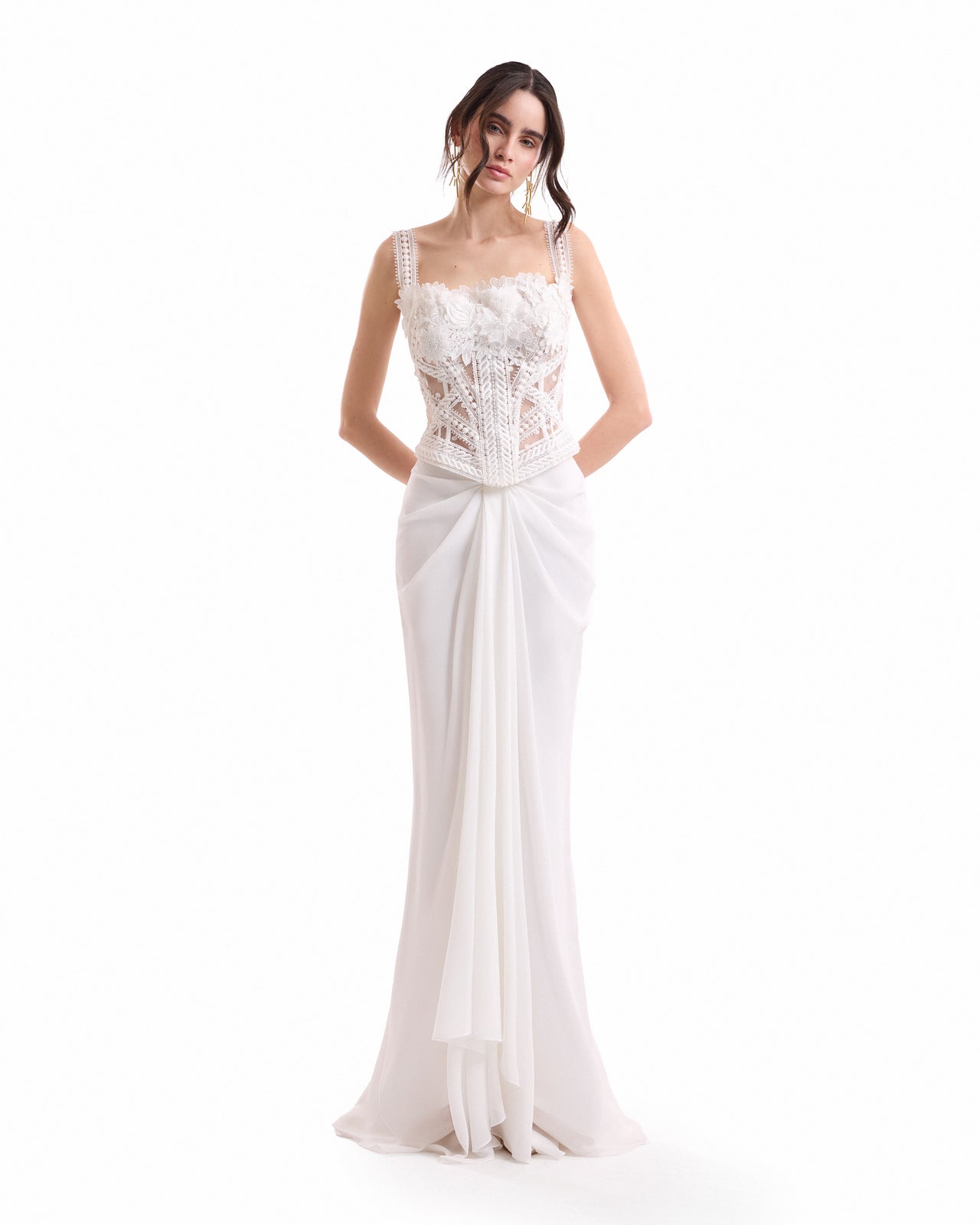 3D Floral Corset Set