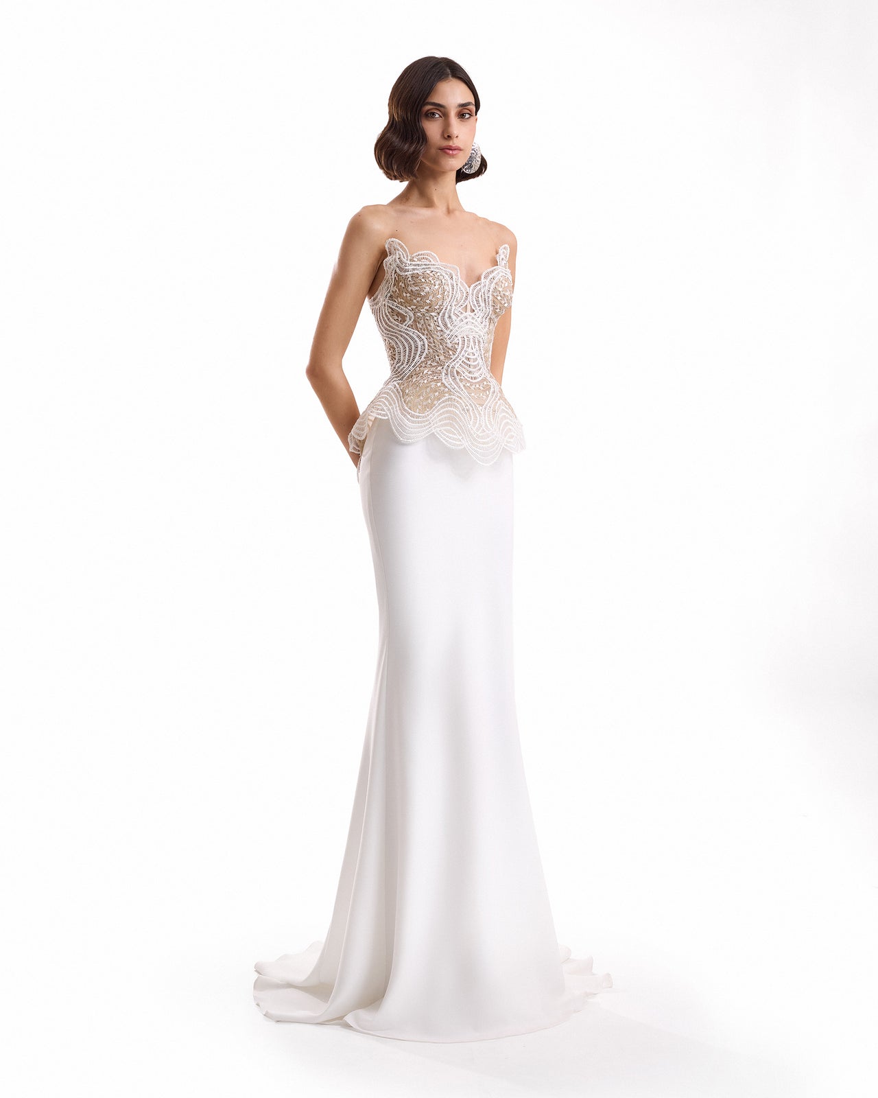 Embroidered Corset Set