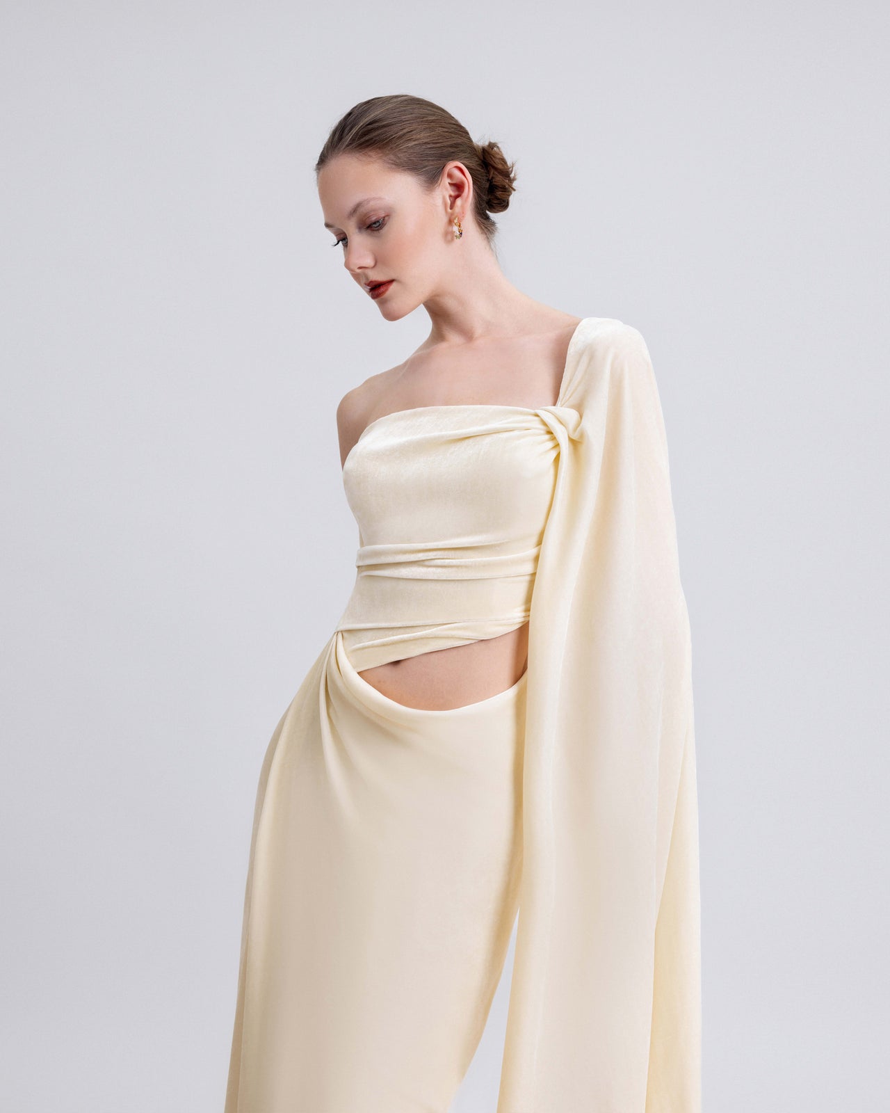 Cut-Out Draped Dress