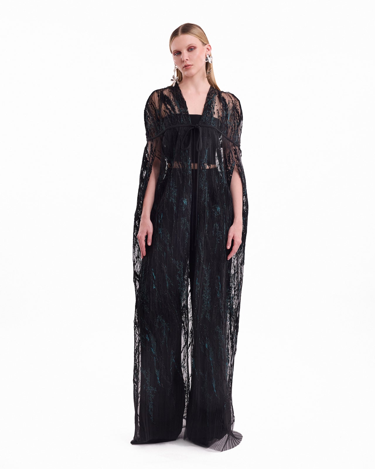 Sheer Tulle Cape Set