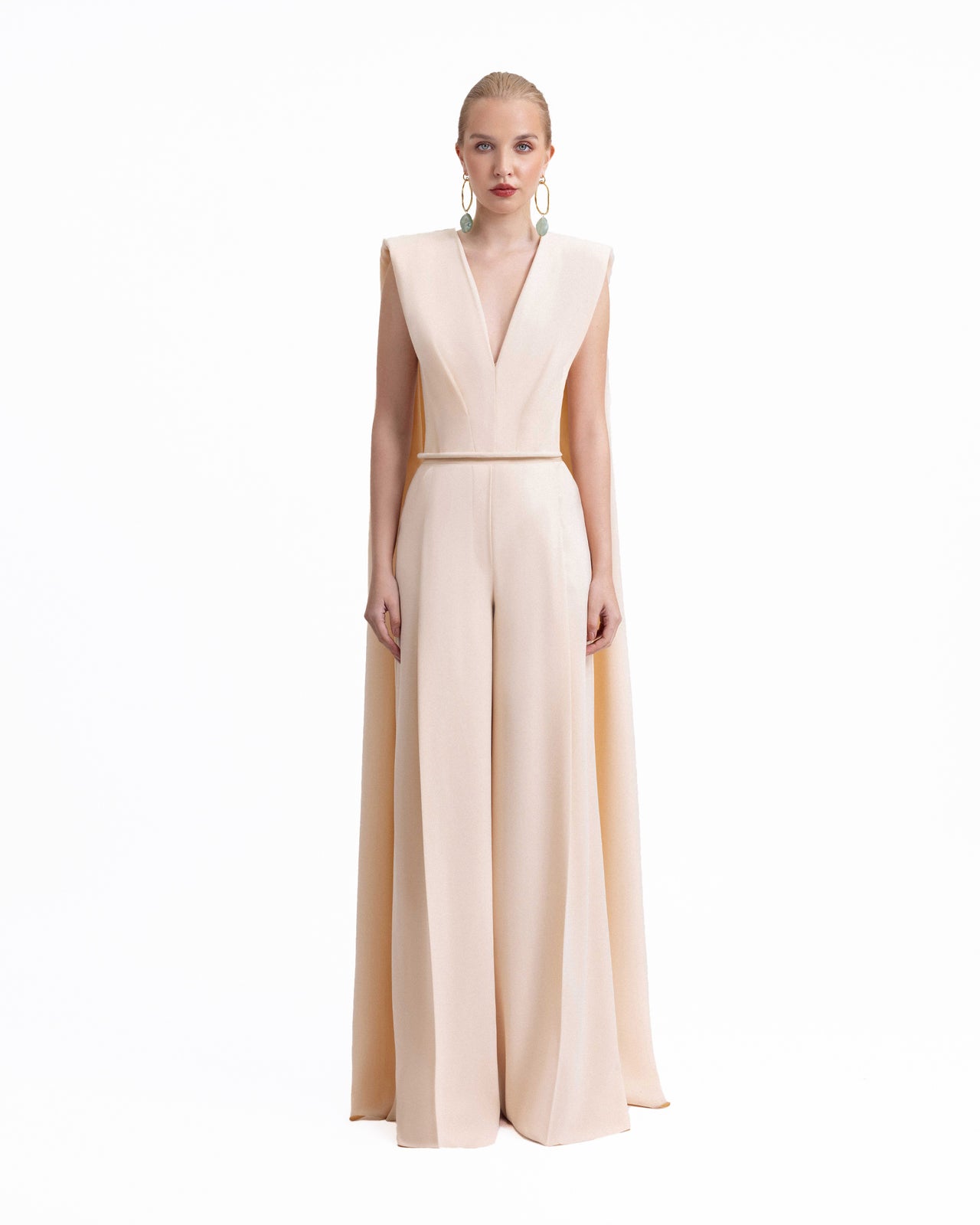 V-Neckline Top with Straight Pants