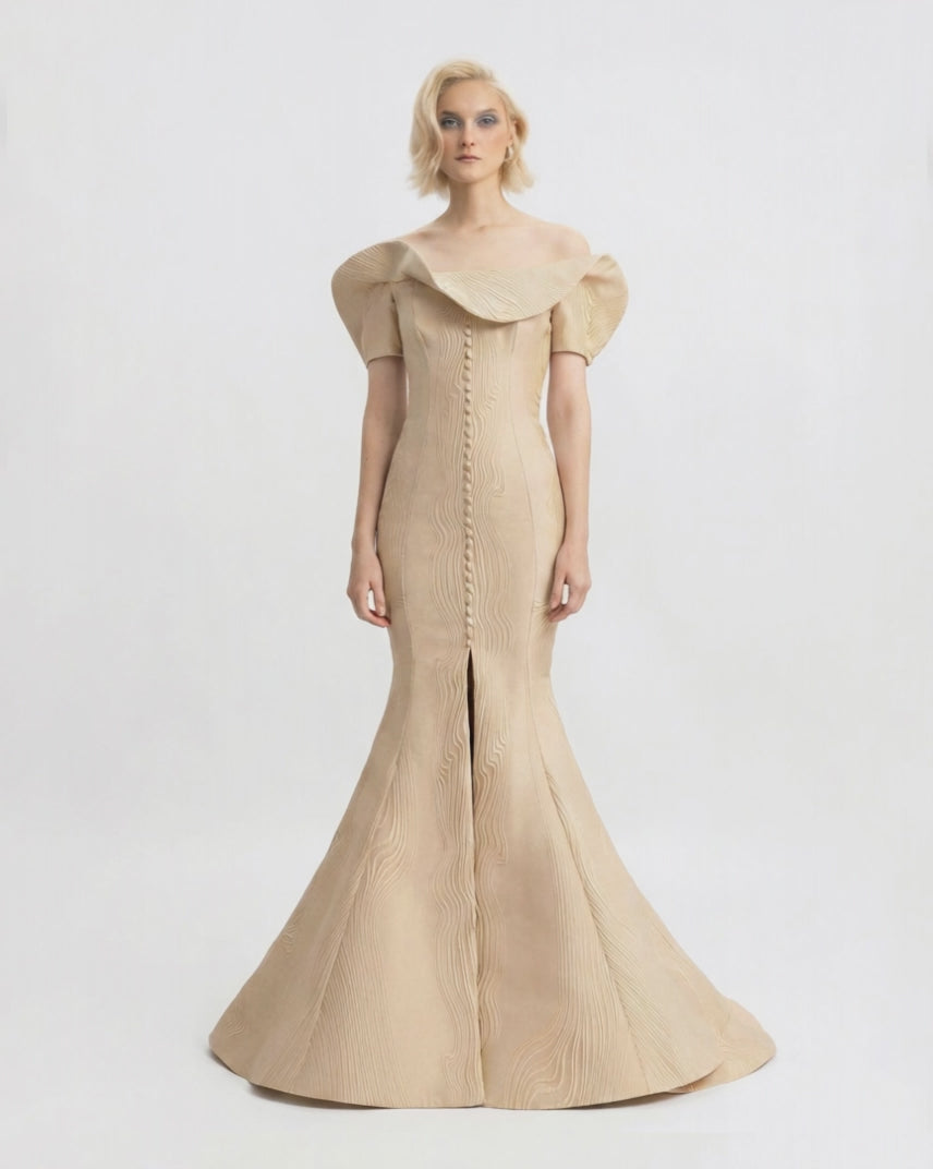 Draped Off-Shoulders Dress