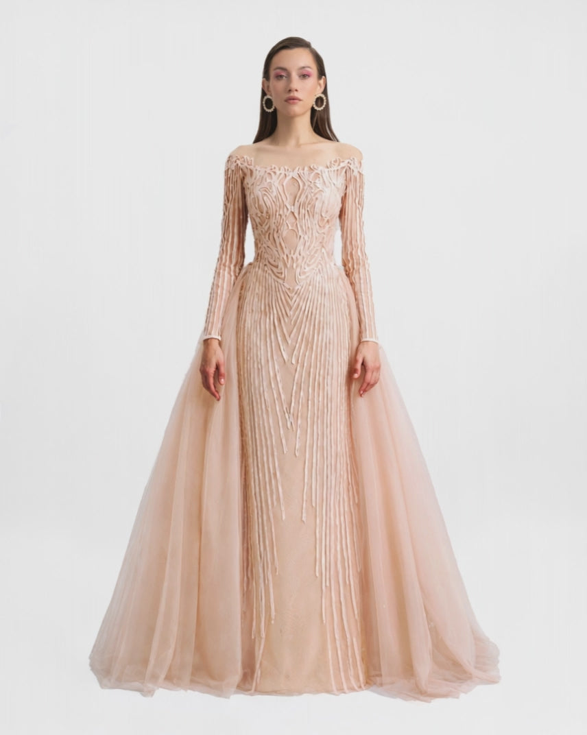 Off-Shoulders Long Sleeves Dress