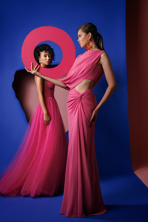 Carolina Herrera Runway Sequin Embellished Tulle Long Evening Ball Gown  Dress 6 | eBay