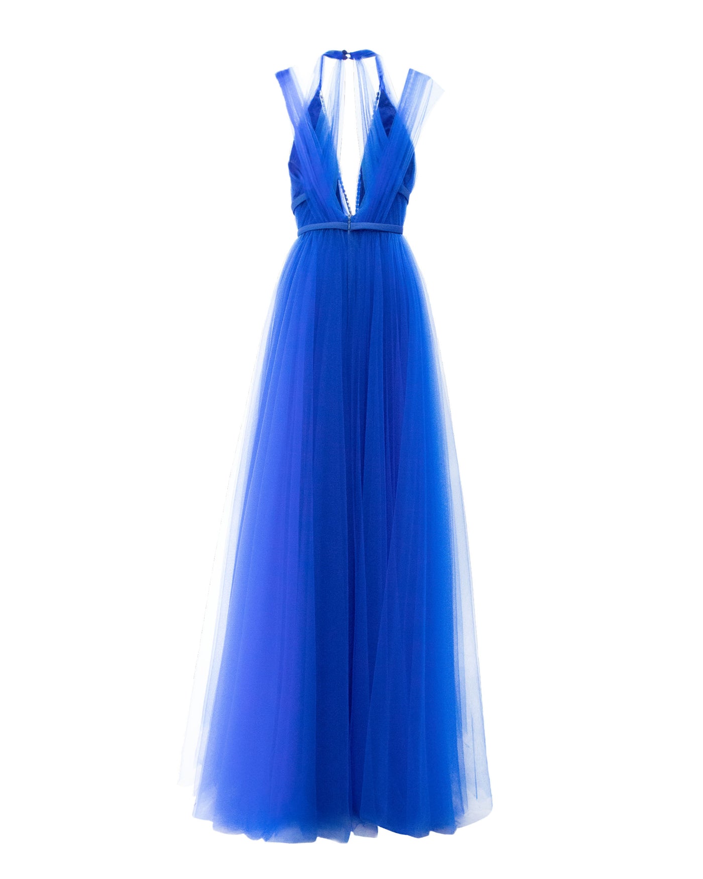 Royal Blue V-neckline Dress