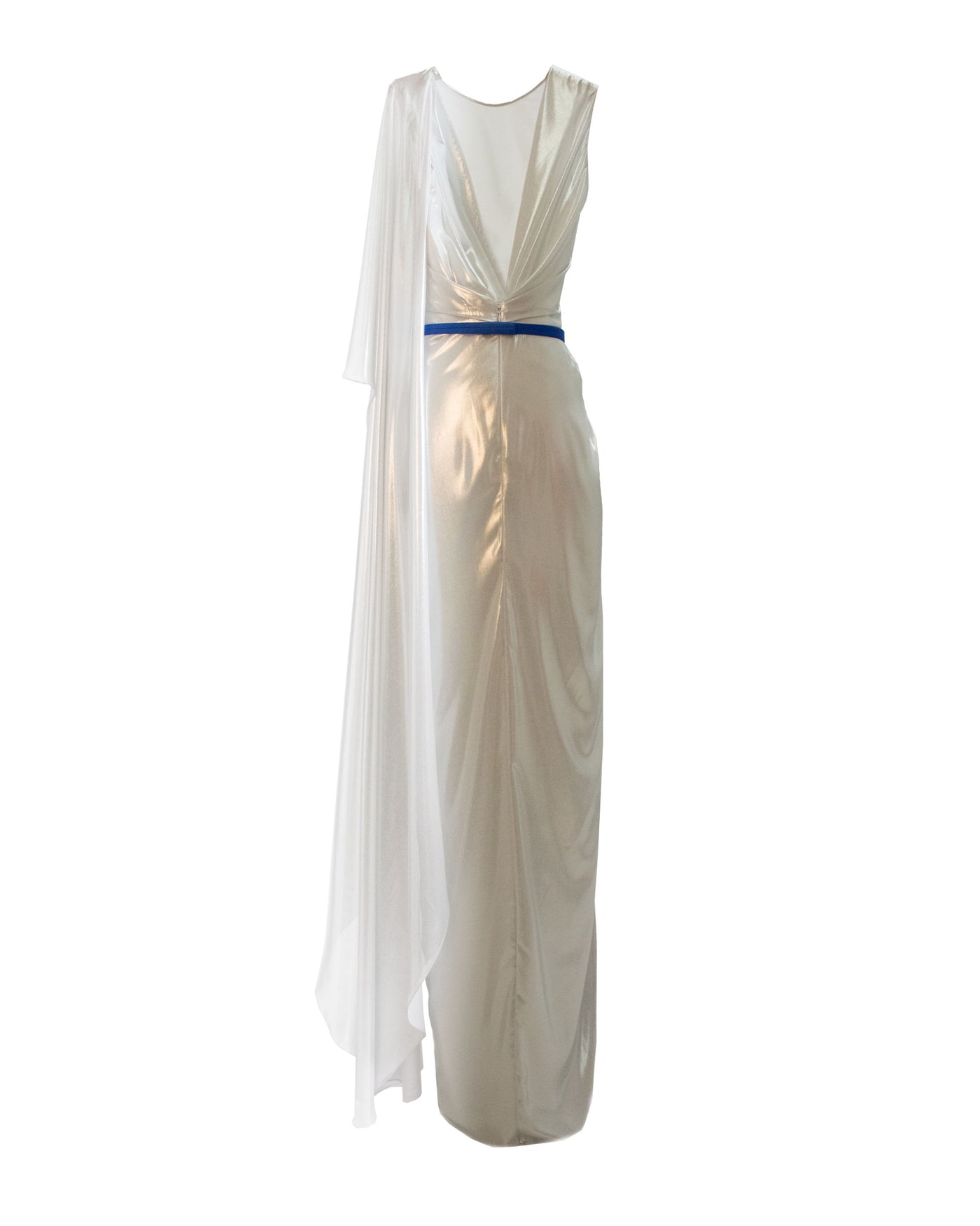 Asymmetrical Pleated Long Dress