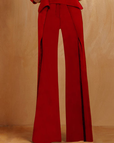 Flared Red Pants