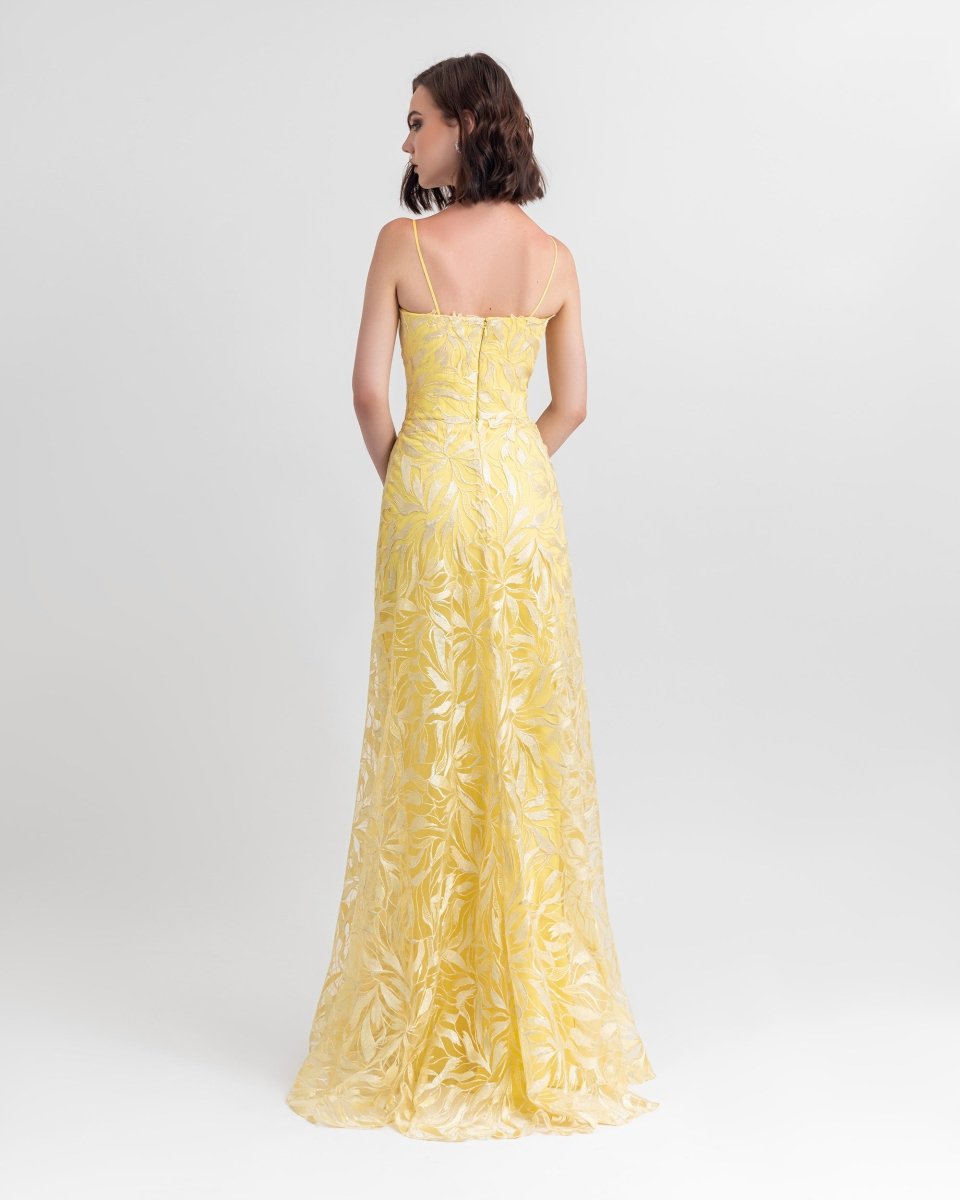Long Dress With Chiffon Cape - Gemy Maalouf