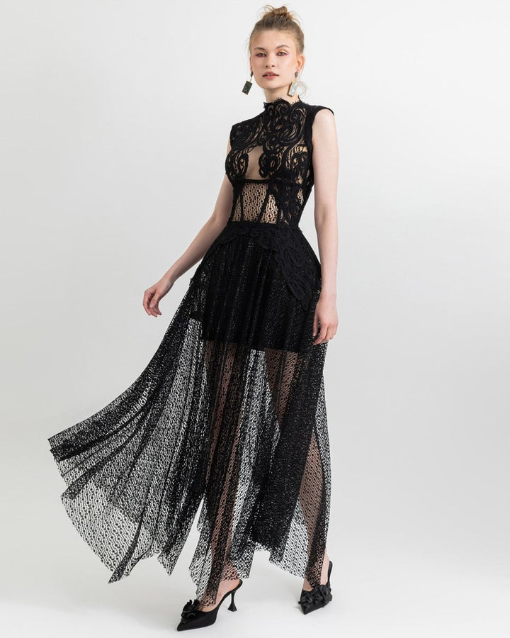 Intricate Lace Dress - Gemy Maalouf