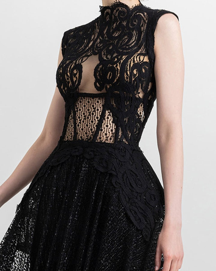 Intricate Lace Dress - Gemy Maalouf